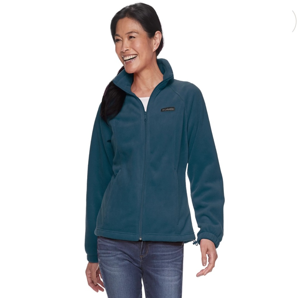 Columbia Benton Springs Full Zip Deep Green Fleece Women’s Jacket - Picture 4 of 6